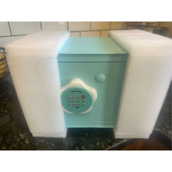 Safe, Electronic Piggy Bank Coin Box Mini Safe File Box (Blue, 18 * 16 * 24) - Picture 10 of 10